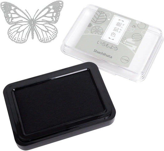 IROMOYO Stamp PAD, Traditional Japanese Ink Colour, Oil-Based Ink pad - Grey