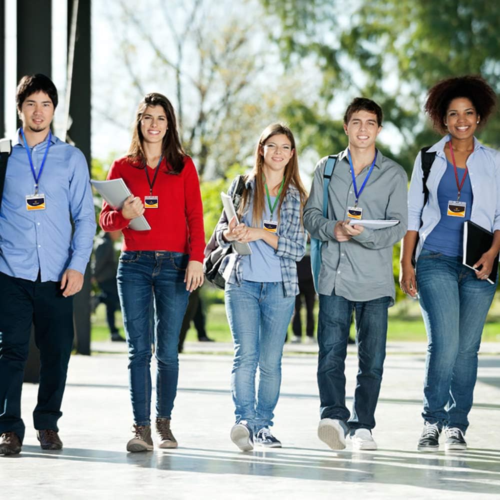 Ollain Badge Lanyards Neck Bulk Cruise Lanyards Lanyard with Clip for ID Card Name Tags Badge Holders (Navy Blue, 50 Pack)