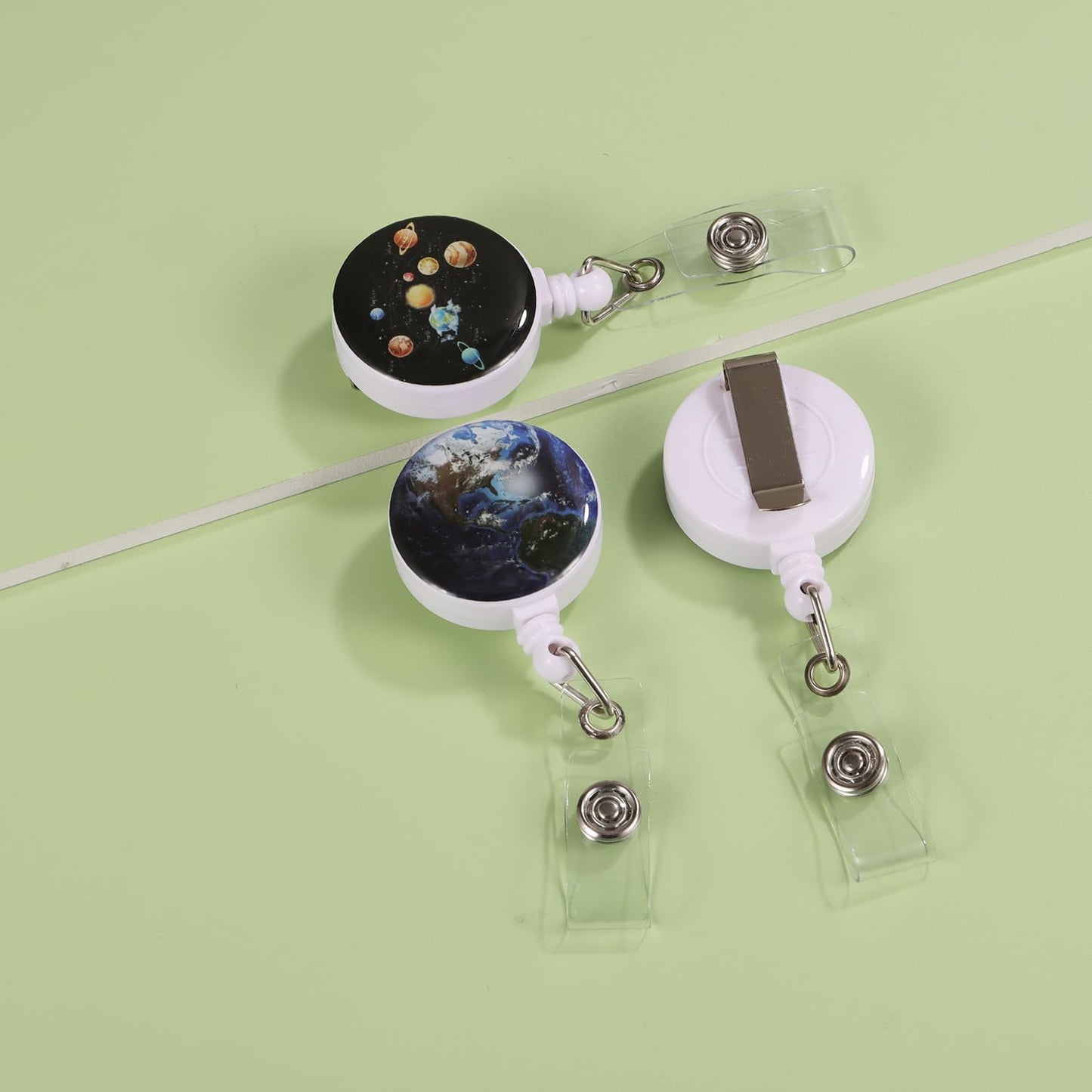 16pcs Badge Reels Retractable Badge Holders,Id Badge Holders Retractable with Clip,Cute Badge Reel for Men,Women,Girls 08