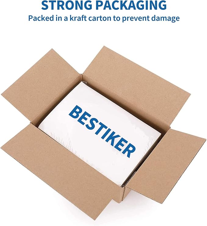 Half Sheet Shipping Labels - 1000 Counts, 8.5” x 5.5” Self Adhesive Shipping Label White Internet Mailing Labels 2 Per Page, Laser & Inkjet Printer Compatible [500 Sheets 8.5” x 11”]