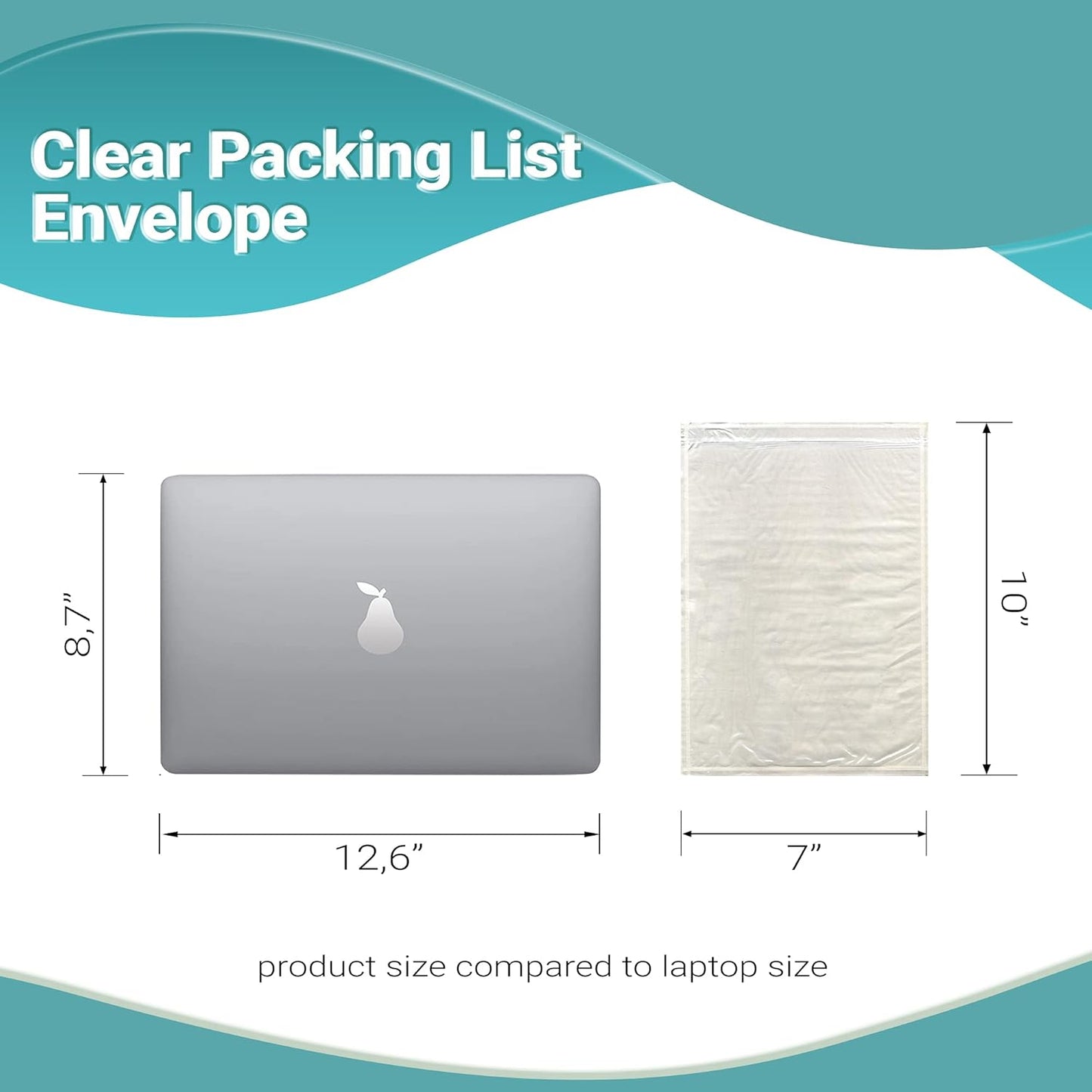 APQ Clear Top Loading Packing List Envelopes, 7 x 10 Inches. 1000 Pack Packing Slip Envelope Pouches. Self-Seal Plastic Shipping Label Pouches. Durable Packing List Mailing Envelopes for Documents
