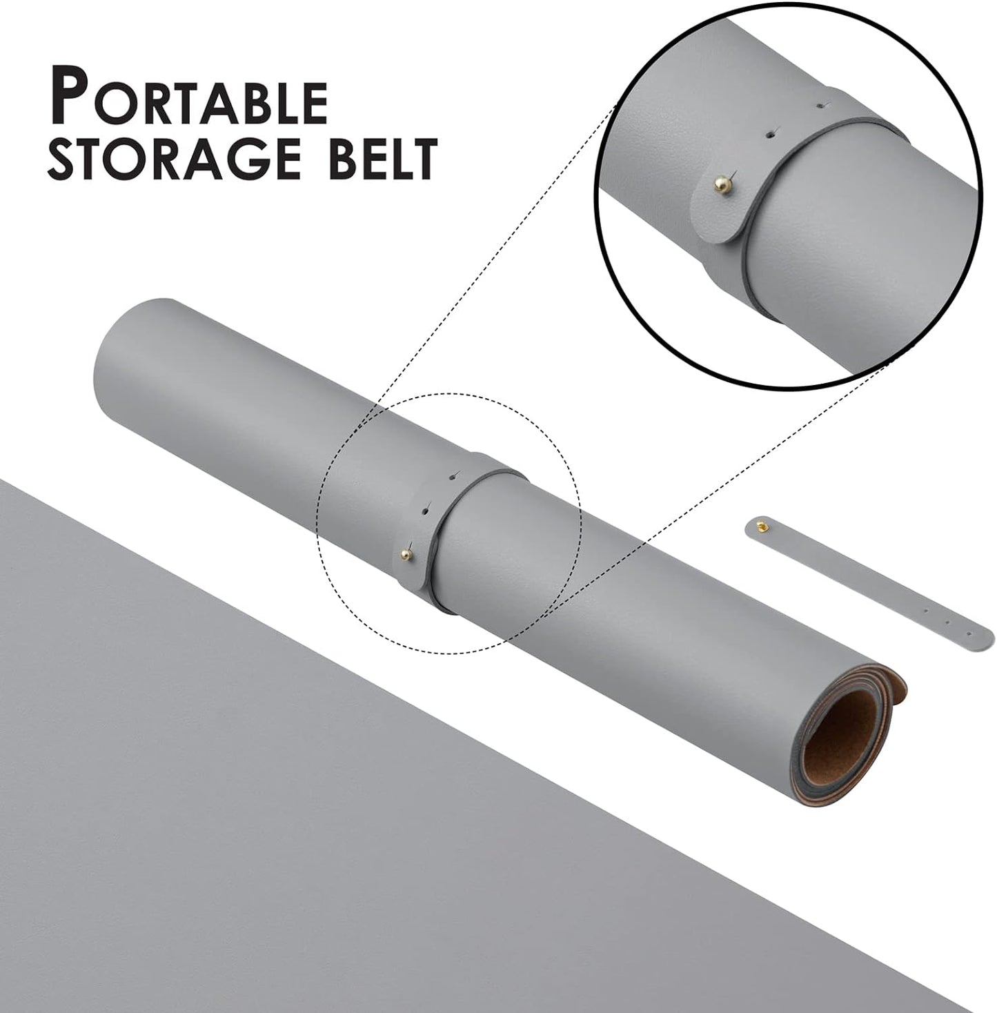 Cork Desk Mat - Dual-Sided Desk Pad for Office and Home - Desk Organization and Accessories - Ideal for Large Mouse Pad and Desk Mats on Top of Desks(Gray,27.6"x 13.8")