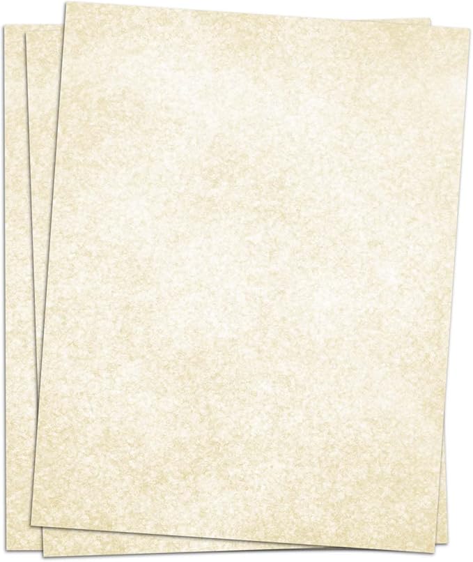 Parchment Paper for Certificates - Stationary for Resumes, Diplomas, Letter Size Certificate, 100 Sheets Double-Sided, 100gsm, 8.5" x 11" for Printing