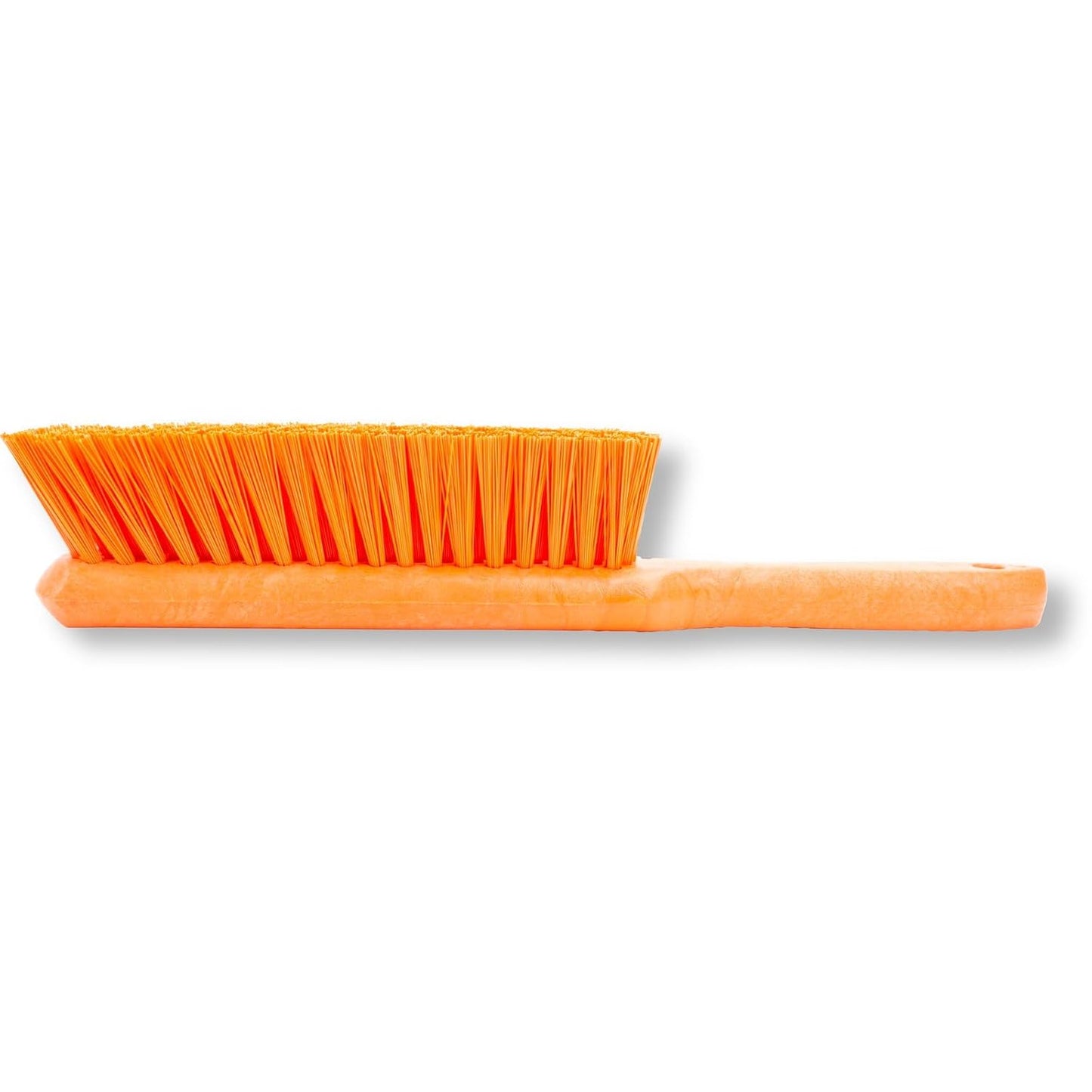 SPARTA Handheld Soft Counter Brush 8 Inch Bristle Span, Multi-Use Dust Brush with 5 Inch Handle for Tables, Countertops, and Delicate Surfaces, Polyester, Orange, (Pack of 6)