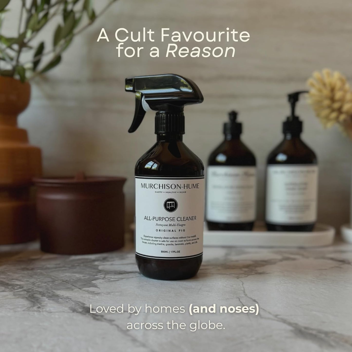 Murchison-Hume All-Purpose Cleaner – Natural, Non-Toxic, Safe on All Surfaces – Plant-Based Multi-Surface Spray for Kitchen, Bathroom & Home – Original Fig