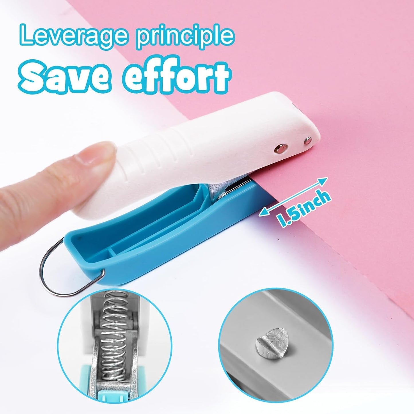 UCEC Single Hole Punch 1/4” Circle Paper Hole Puncher, One Hole Handheld Puncher, A Crafts Easy Punching Small Hole Puncher for Craft Paper Tags Clothing Ticket DIY Scrapbook Tool