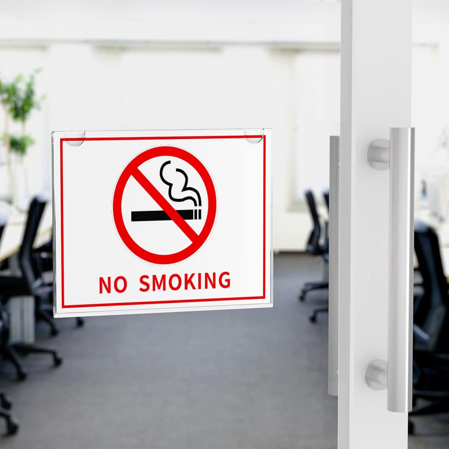 NIUBEE 12-Packs Acrylic Wall Sign Holder 8.5x11 Horizontal, Clear Plastic Picture Frames , Wall Mounted Design.