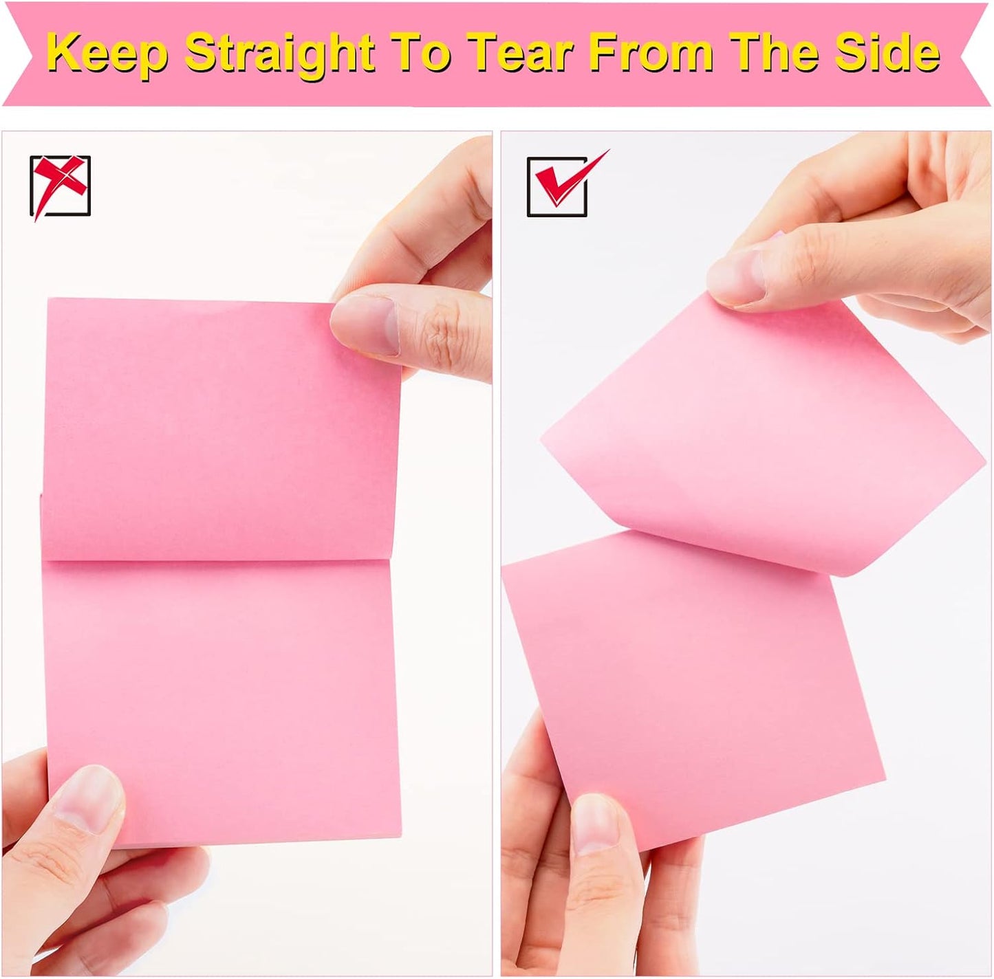 Fainne 120 Pack Sticky Notes Bulk Back to School Supplies Self Stick Note Pads Paper Memo for Office First Day of School Student Teacher Essentials (3x3 Inch,Cute Color)