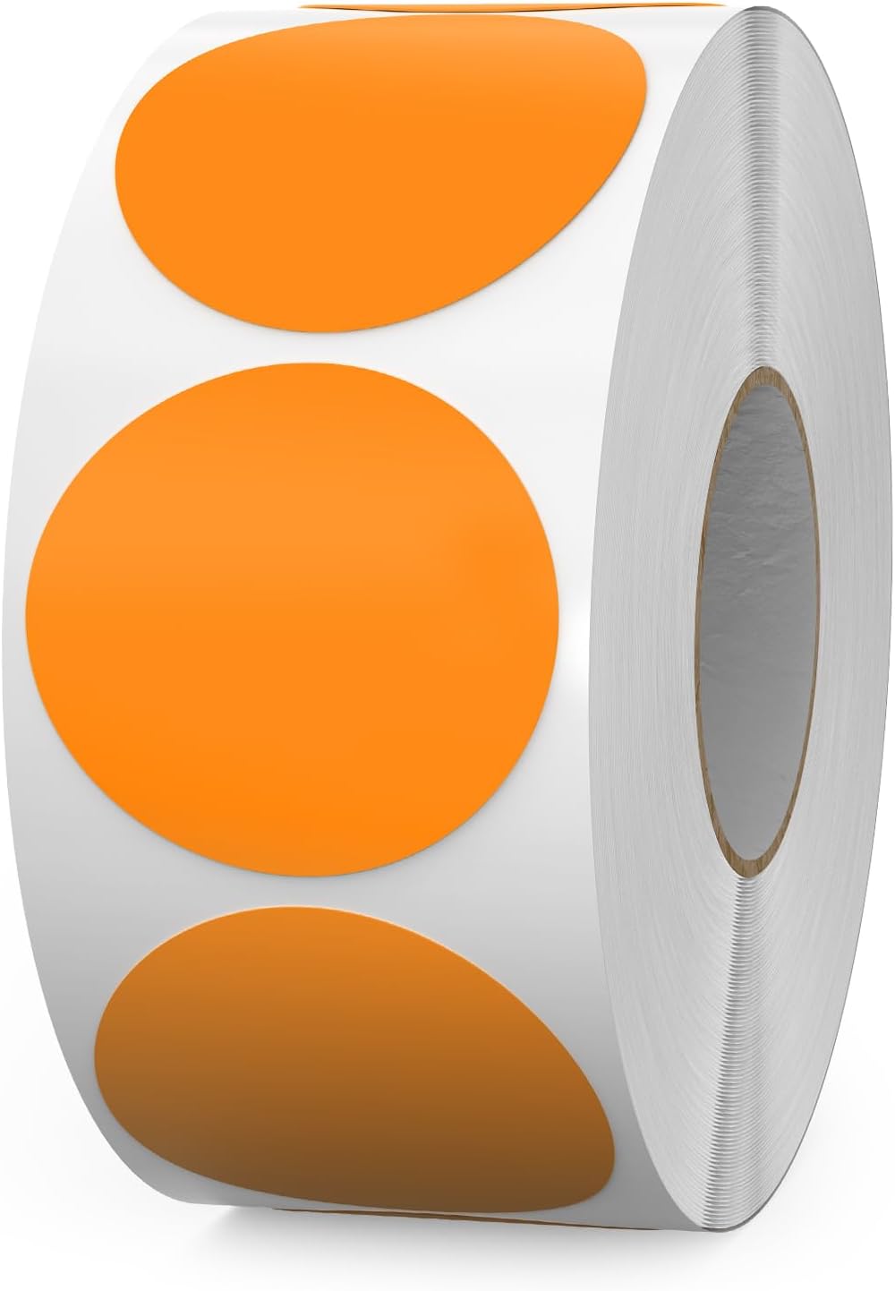 1000 PCS Round Stickers 1.5 Inch Vinyl Orange Colored Dot Sticker Roll Removable Color Coding Circle Labels for Inventory Garage Sale Price Tags