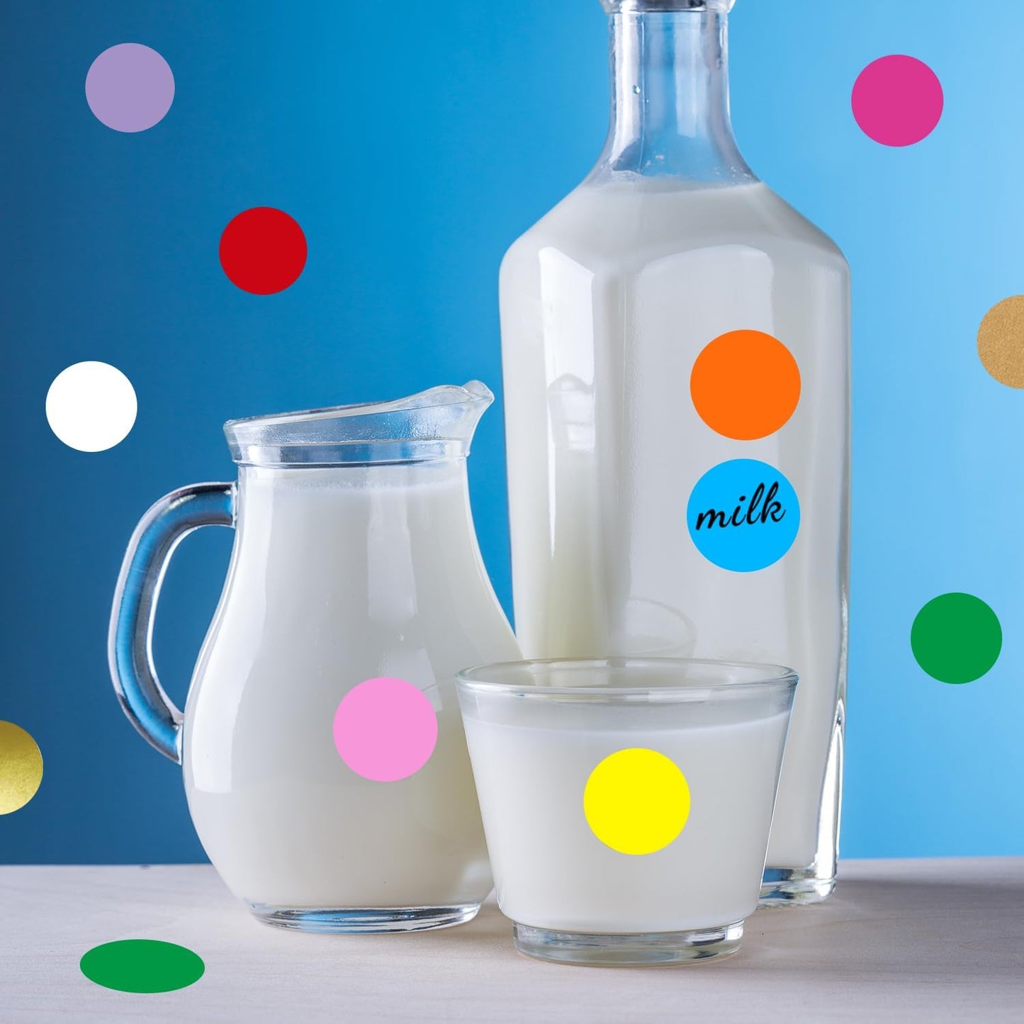 1 Inch Removable Color Code Dot Sticker Round Labels,Garage Sale Stickers Price Tags Label Blank Yard Sale Circle Dot Stickers Removable Writable Not Blurry (1050 Pack,White)