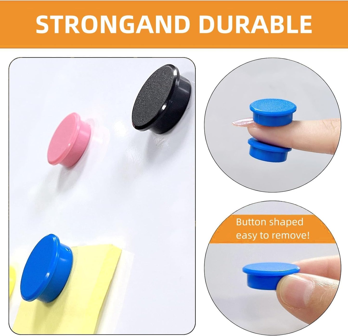 Qualsen Fridge Magnets, Cute Refrigerator Magnets for Whiteboard, Locker, Office, Classroom, Kitchen (20Pcs-Black+White)