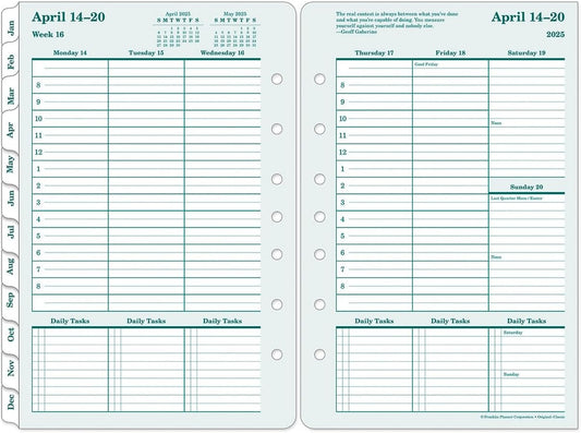 FranklinCovey - Original Weekly Ring-Bound Planner (Monarch, Jan 2026 - Dec 2026)