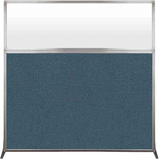 Versare Hush Screen Portable Room Divider | Workstation Wall Divider | Freestanding Privacy Hush Panels | Frosted Windows | Fabric Office Divider Screen | Great for Room Separation