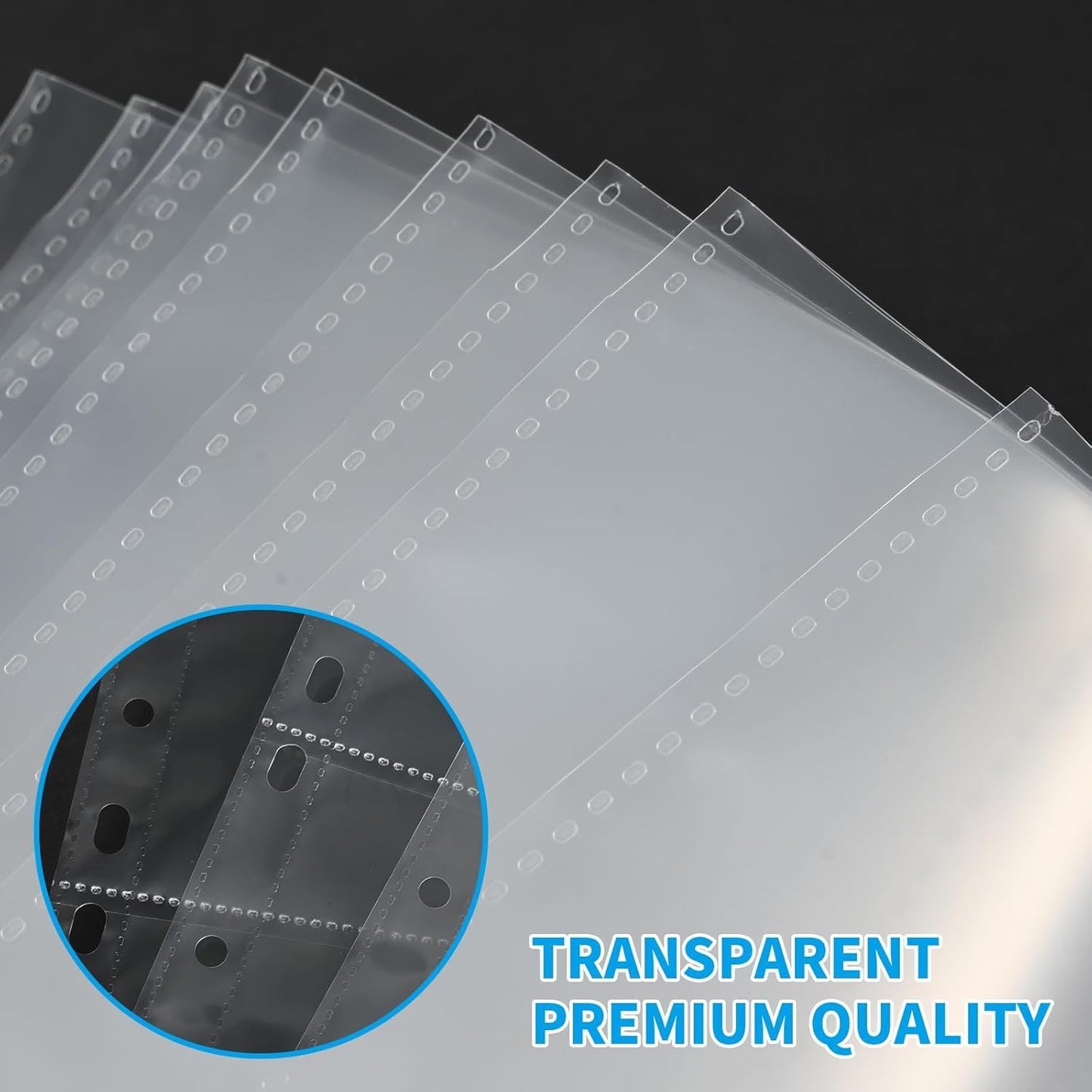 60 Pack 9 Pocket Card Sleeves Binder Sheets，Holds 1080 Cards, Clear Trading Card Sleeve Pages Protector for 3 Ring Binder, Fit for Baseball,Football,Game,Business Cards