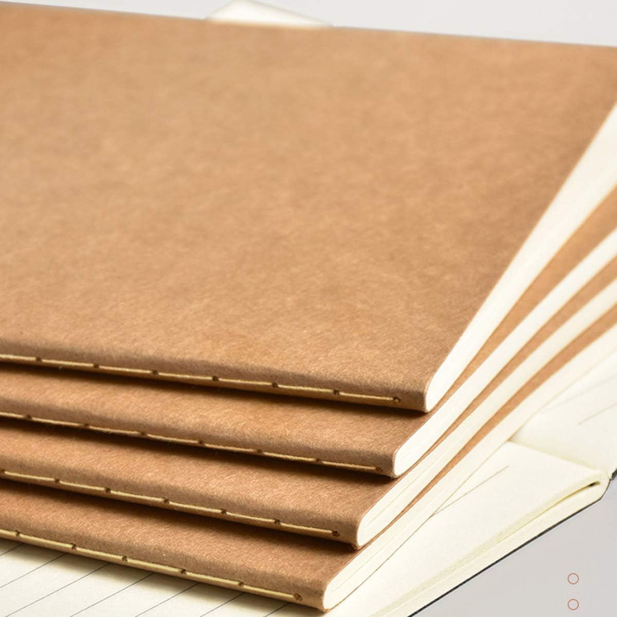 Large College Ruled Notebook Journals Bulk with Thick Lined Paper, 60 Pages, 8.5x11 inch, Composition Diary Subject Notebooks Planner for Travelers Students Office, Kraft Journal Set, 12 Pack