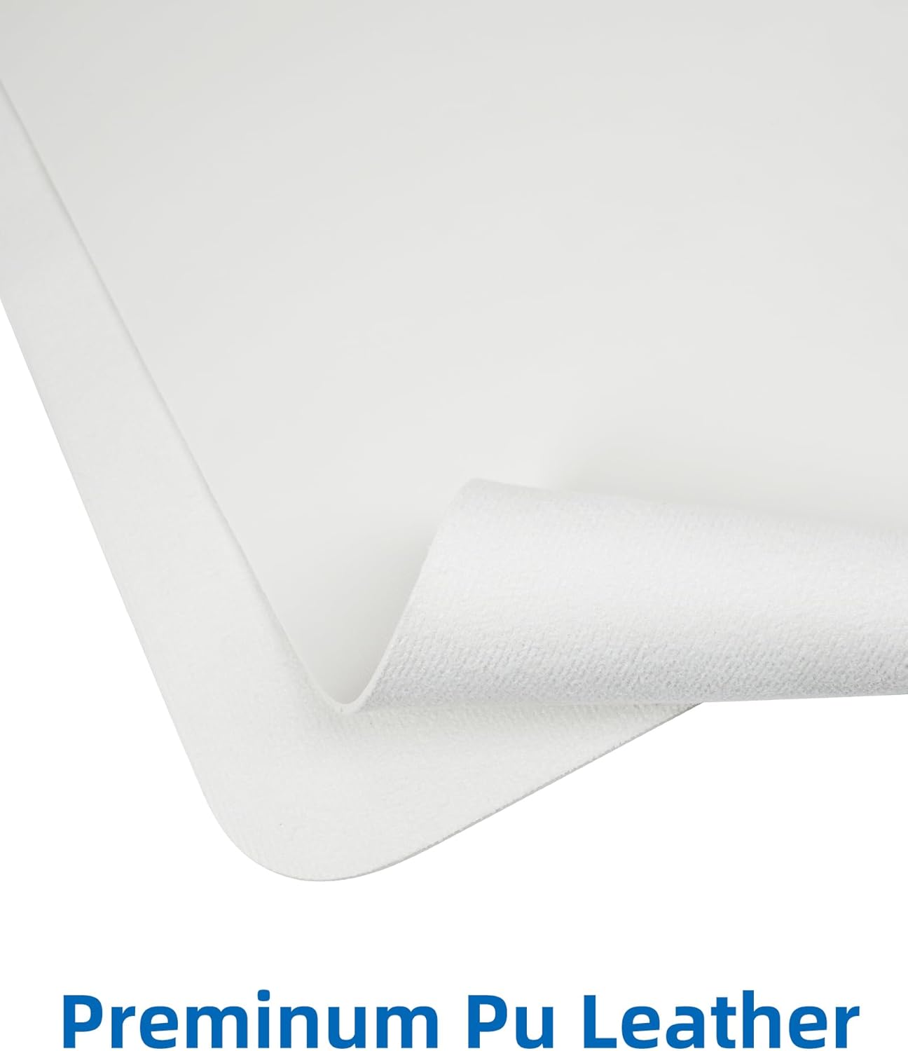 AFIING Leather Desk Pad Protector,48"" x 23""Large desk mat,Office Desk Mat, Non-Slip PU Leather Desk Blotter,Mouse pad,Waterproof Keyboard mat for Office/Home/Decor (Ivory white)