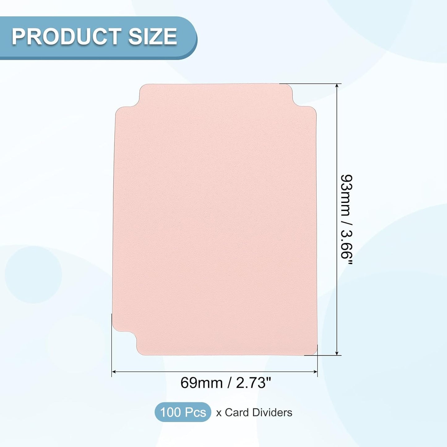 PATIKIL Trading Card Dividers, 100 Pcs Index Card Football Card Sorter Storage Boxes Organizer Tray Accessories for Sports Game Baseball Card, Pink