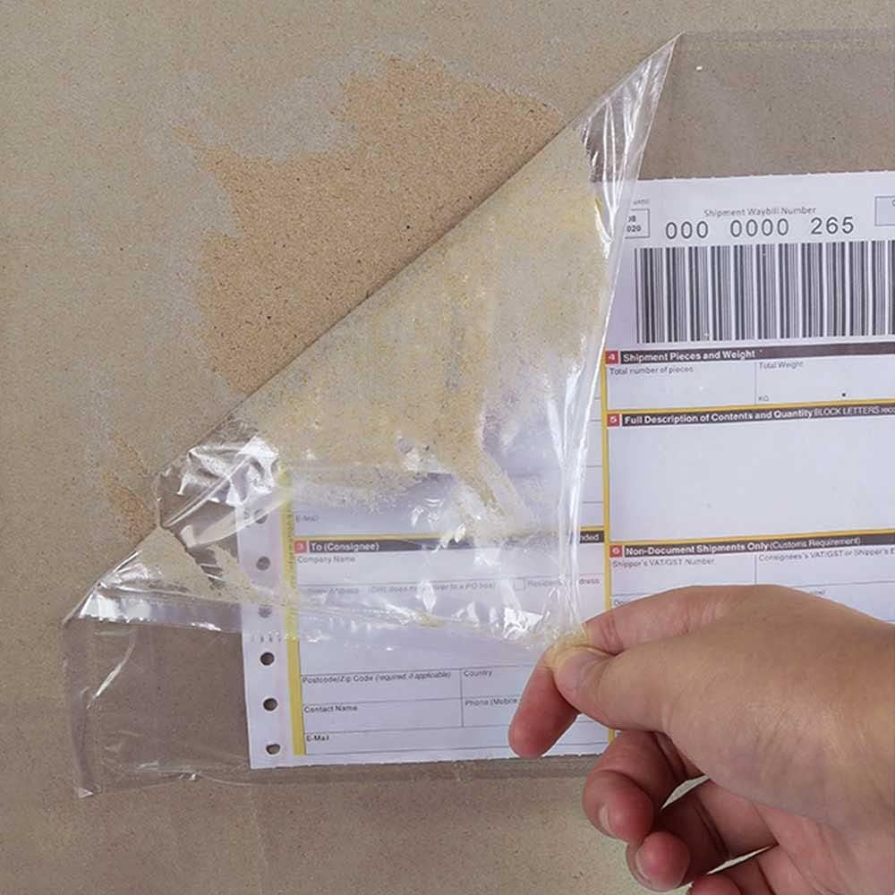 7.5'' x 5.5'' Packing List Pouches, Shipping Label Envelopes Clear Adhesive Top Loading Packing List - 50 Pack