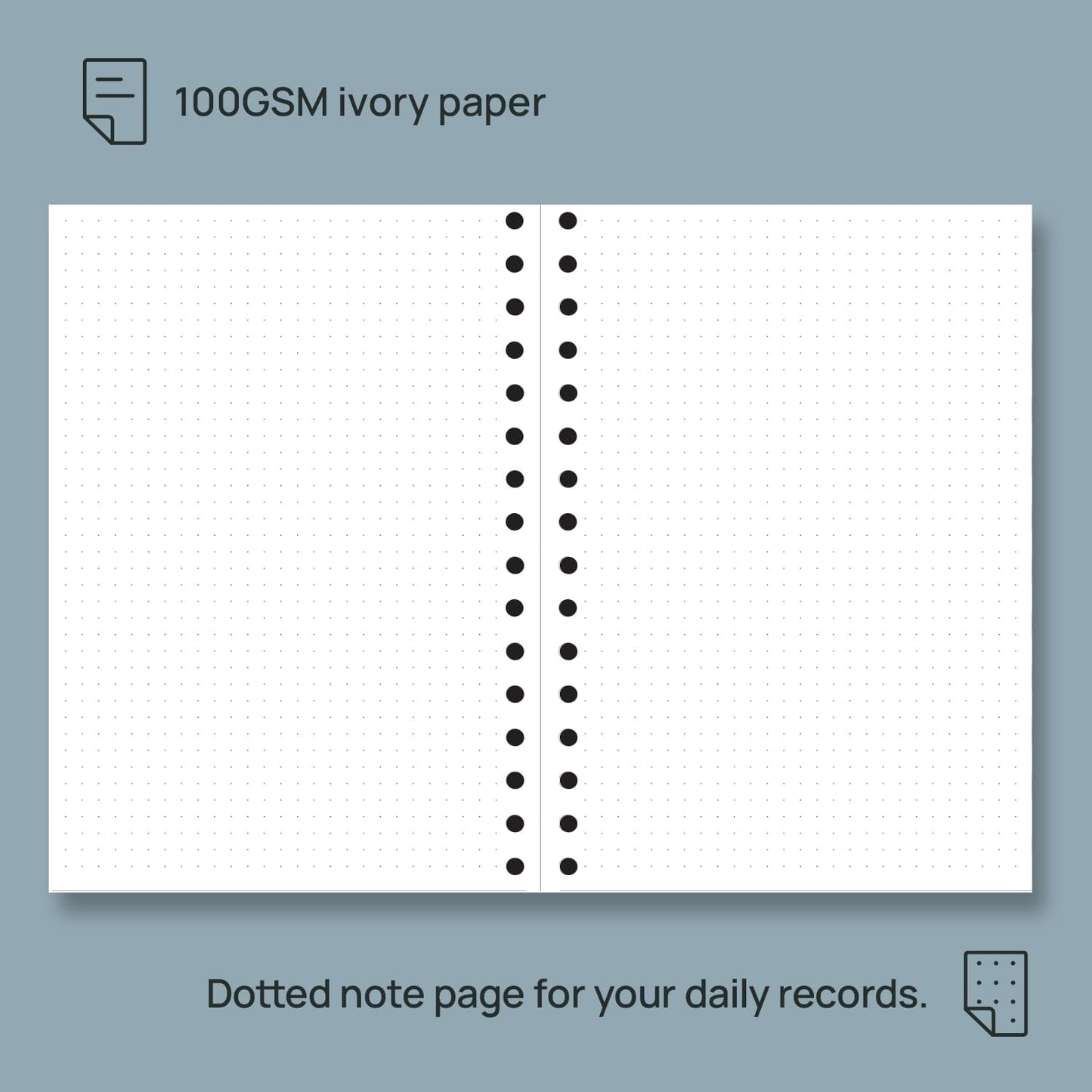 POPRUN Monthly Planner 2026-2027 Spiral Hardcover (6.25'' x 8.5''), 18 Months Calendar (Jan.2026-Jun.2027) - 2 Pages per Month with Dotted Note Pages, Sunday Start, Laminated Tab - Light Pink