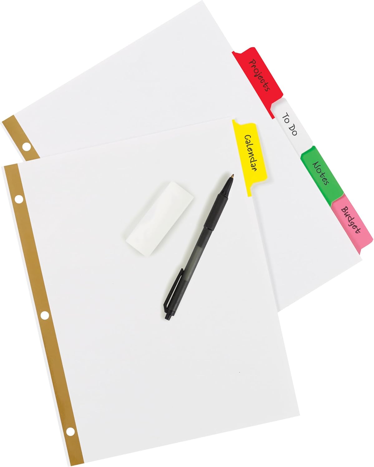 Avery Big Tab Write & Erase Dividers for 3 Ring Binders, 5-Tab Set, Multicolor Divider Tabs, 1 Set of Binder Dividers, Great for Organizing Projects, Reports, Finances, and More (23076)