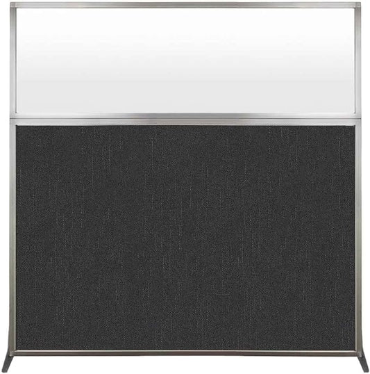 Versare Hush Screen Portable Room Divider | Workstation Wall Divider | Freestanding Privacy Hush Panels | Frosted Windows | Fabric Office Divider Screen | Great for Room Separation