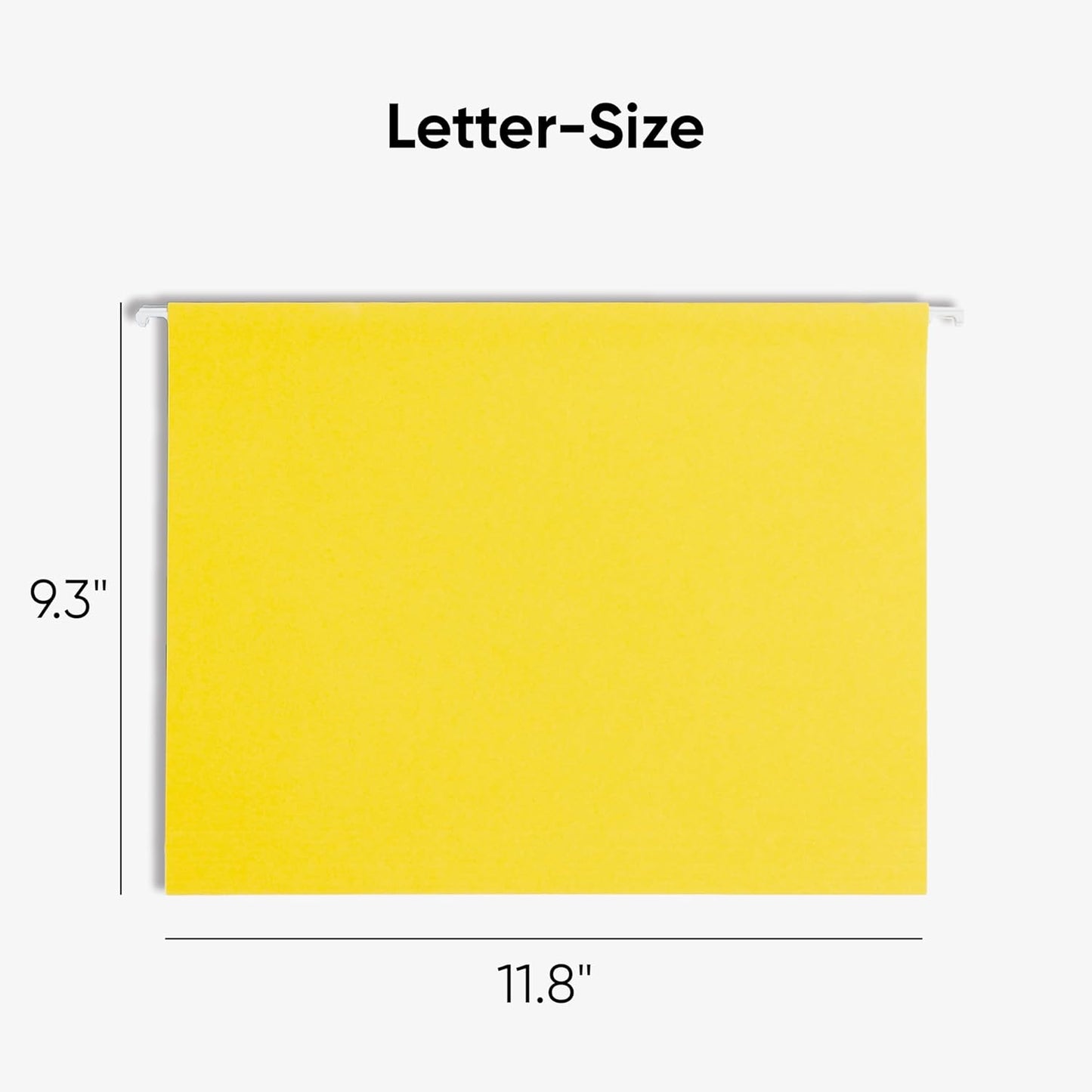 Smead Standard Hanging File Folders, 25 Count, Assorted Primaries, 1/5-Cut Adjustable Tabs, Letter Size (64059) (Pack of 2)