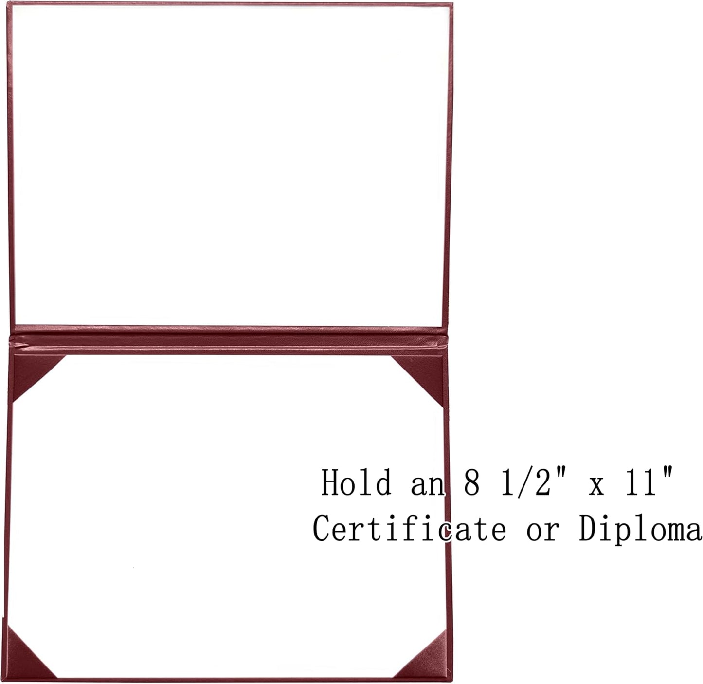 5 PCS Smooth Diploma Certificate Cover 8 1/2" x 11" Maroon