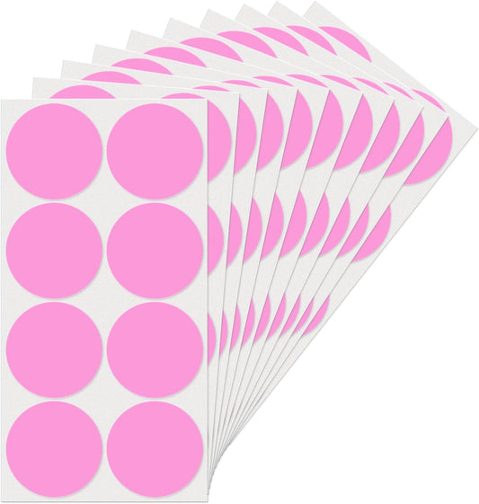 Pink Dot Stickers 2 Inches Round Sticker, Circle Colored Labels Color Coding Labels for Office Classroom Toddlers Activity 80 Pieces