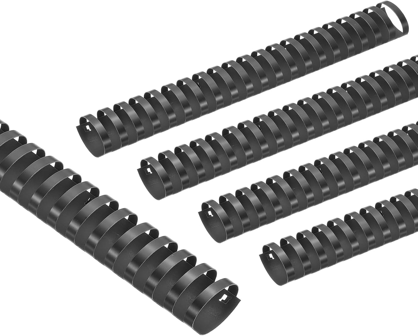 PATIKIL 38mm (1-1/2") Plastic Binding Combs, 10 Pcs 21 Rings Comb Binding Spines 310 Sheet Capacity Letter Size for Binding Paper Sheets Notebook Calendar Picture Album, Black