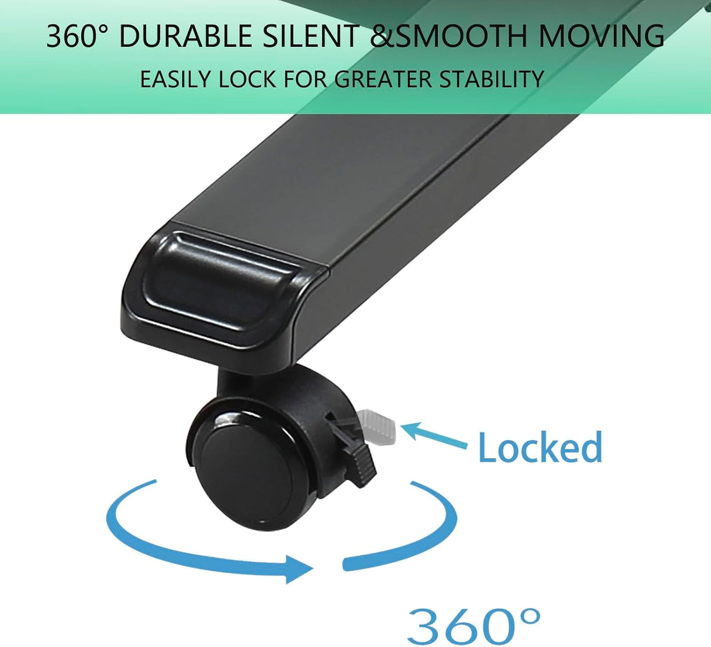 ETHU Mobile Standing Desk with Keyboard Tray,Computer Workstation, Height Adjustable Laptop cart on Wheels Rolling Desk for Home Office(Walnut)