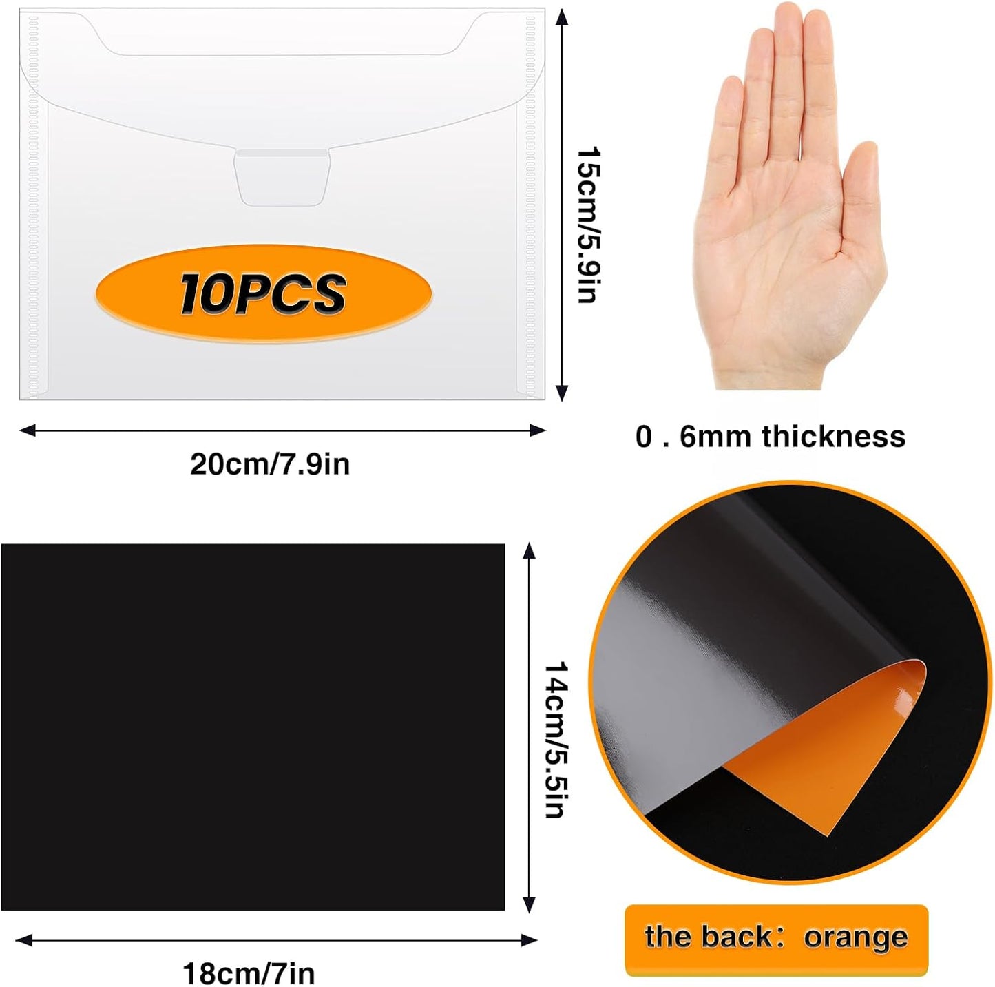 20 PCS Stamp and Die Storage Bag and Rubber Magnetic Sheets,die Storage Set for Storage Die Cutting, DIY Scrapbooking