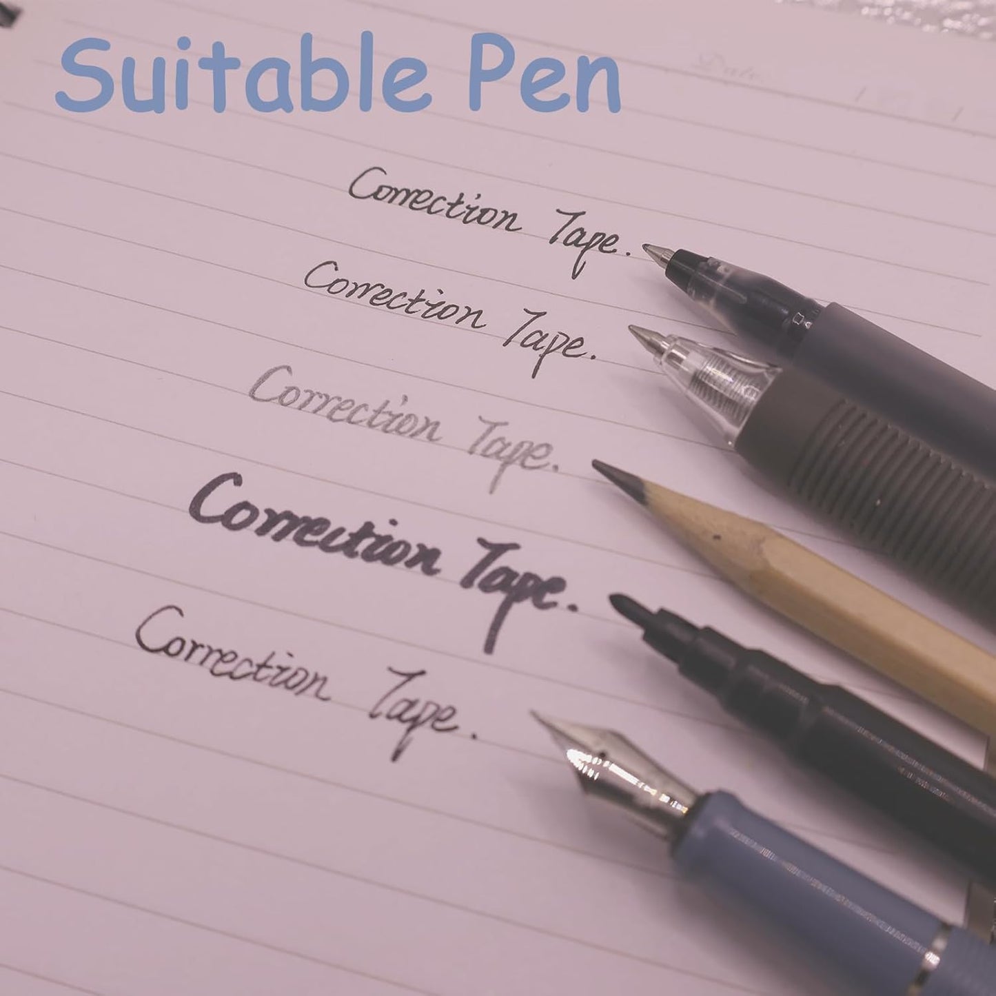 20 Pcs 39.4 Ft Clear Correction Tape, White Wrong Out Tape Roller Bulk for Noting, Teacher Supplies, School, Office