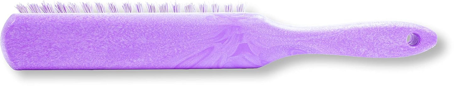 SPARTA Handheld Soft Counter Brush 8 Inch Bristle Span, Multi-Use Dust Brush with 5 Inch Handle for Tables, Countertops, and Delicate Surfaces, Polyester, Purple