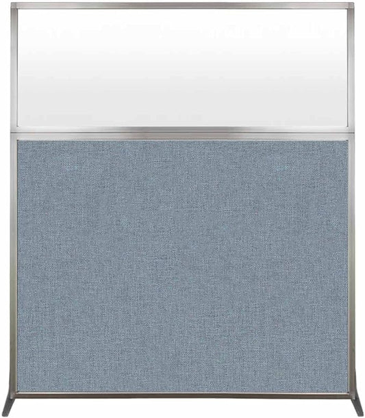 Versare Hush Screen Portable Room Divider | Workstation Wall Divider | Freestanding Privacy Hush Panels | Frosted Windows | Fabric Office Divider Screen | Great for Room Separation