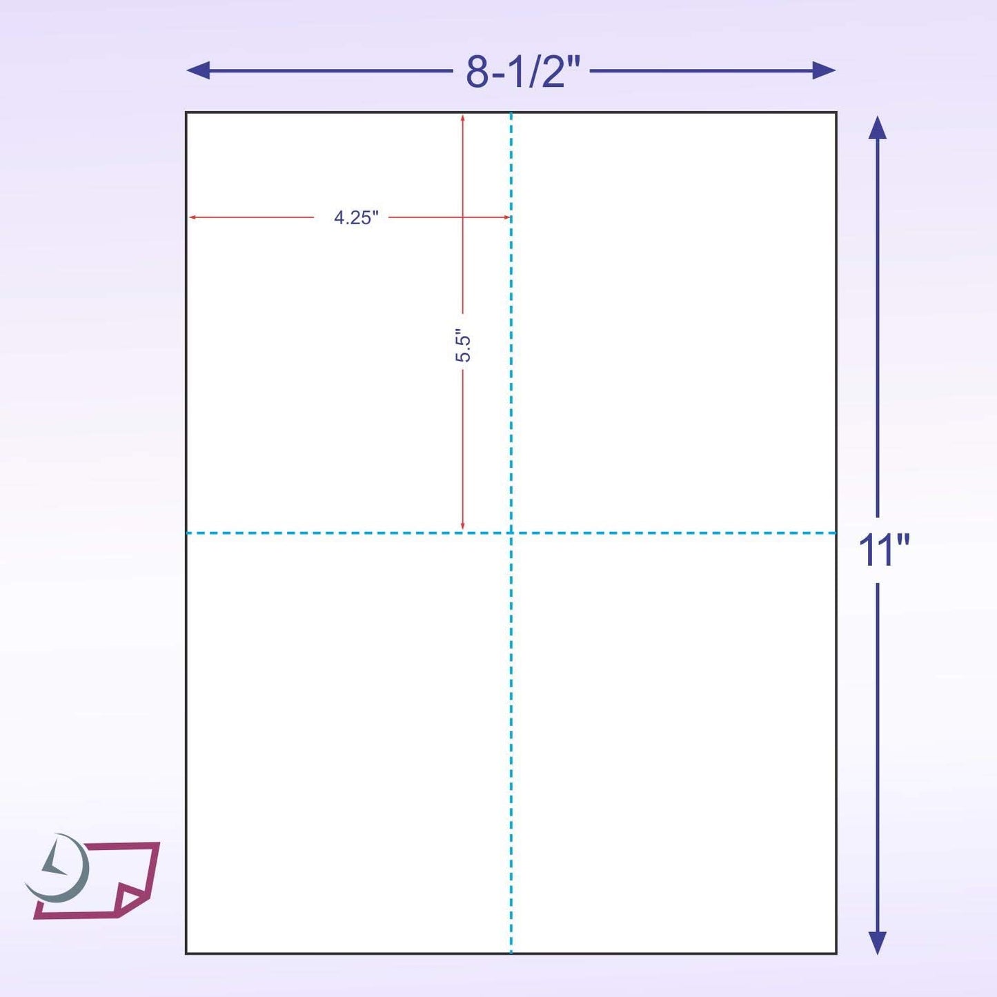 NextDayLabels - 8-1/2" x 11" Laser/Inkjet Postcards 4 Per Page, (4-1/4" x 5-1/2" Each Card | White, 4000 Cards)