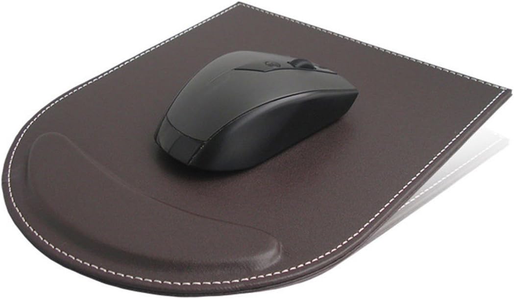 KINGFOM Office Desk Organizer Set 6 PCS Office Supply Synthetic Leather Desk Set Including Desk Organizer, Mouse Pad, File Cabinet, Document Holder, Crystal Holder and Tissue Box Holder(T02K)