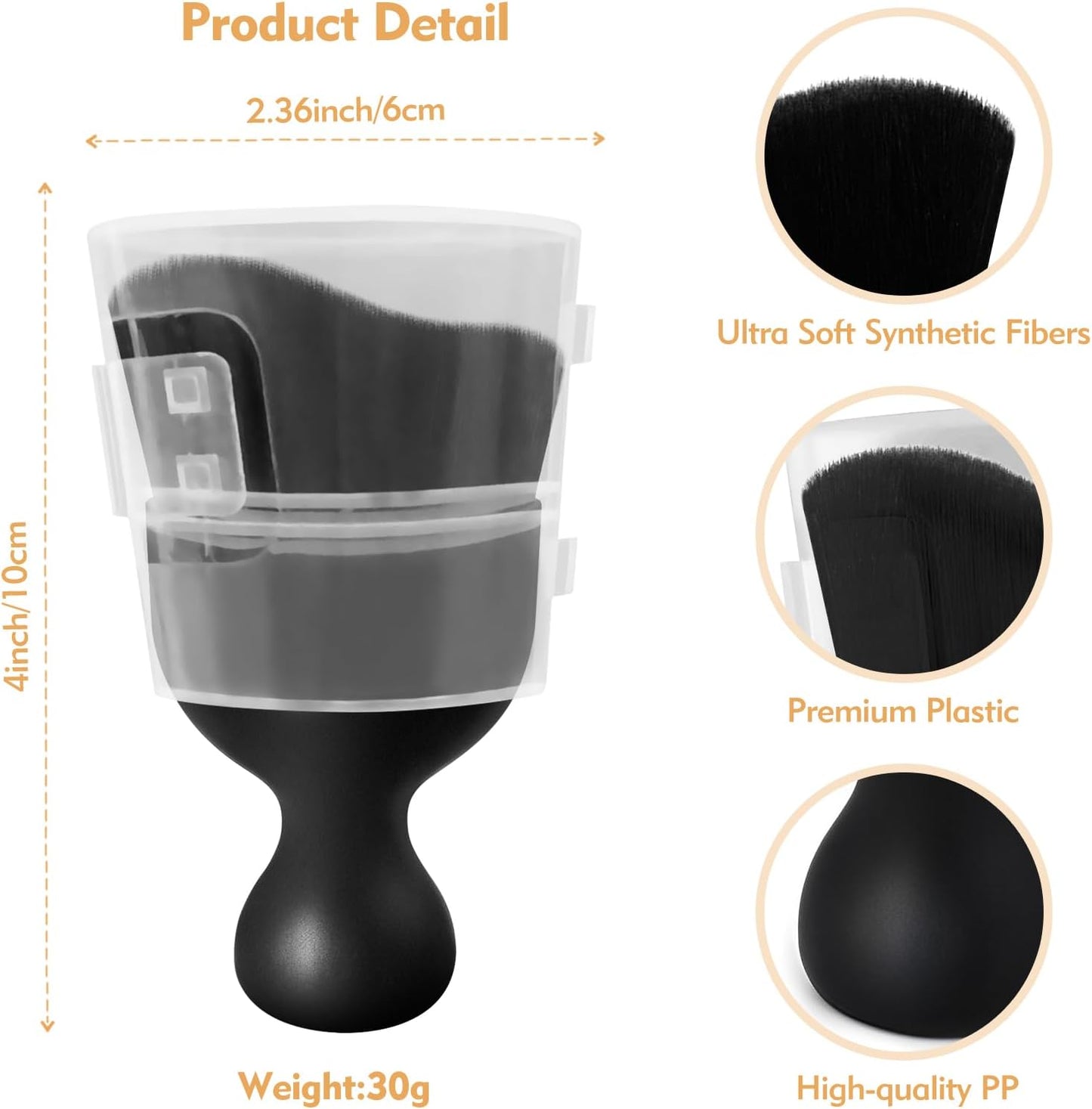 Car Interior Cleaning Brush Car Duster Interior with Ultra Soft Bristles Auto Detailing Brushes Dusting Car Accessories for Dashboard, AC Vents, Leather, Scratch-Free (2Pack_Black)