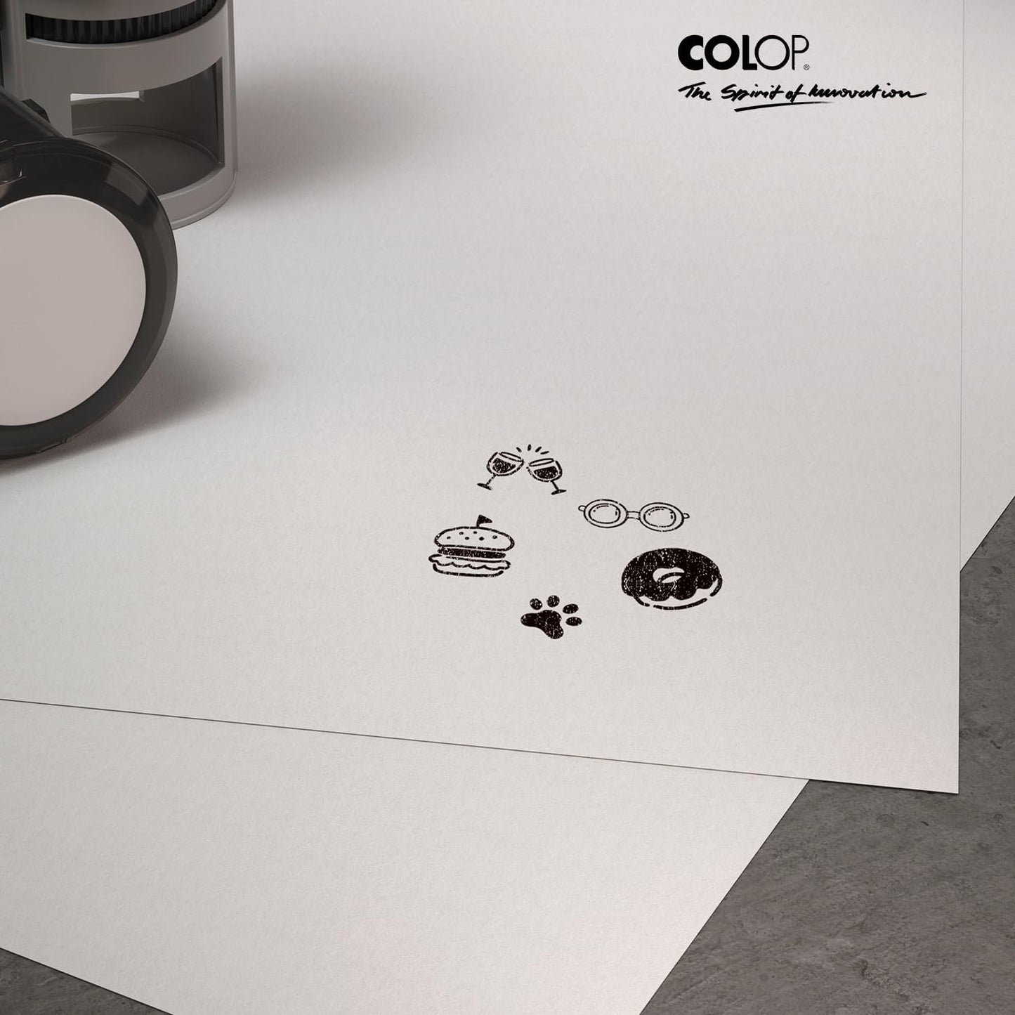 Customize with Initial/Logo/Artwork - Round self Inking Stamp - R12-1/2" Diameter - Only Small Logos are Supported