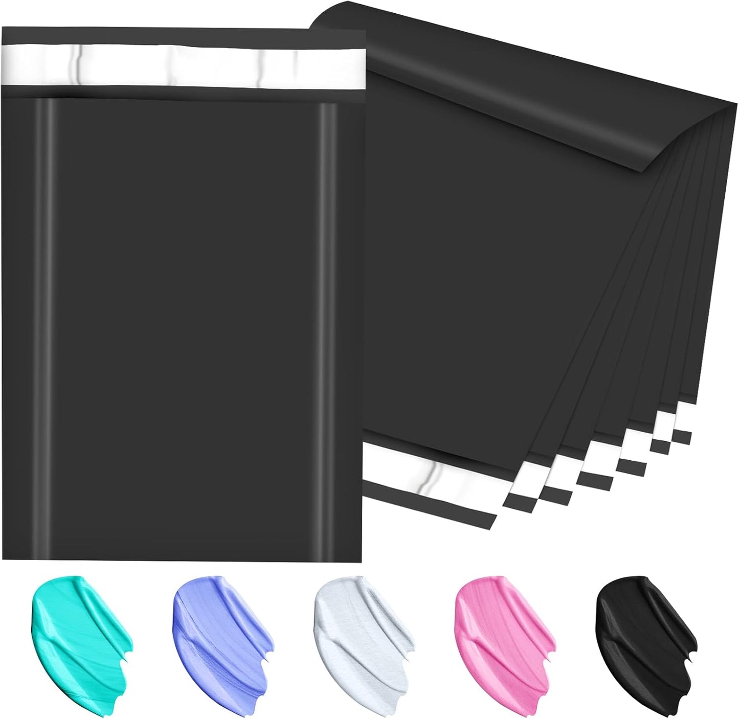 Poly Mailers 10x13 Inch 200 Pcs, Black Shipping Bags, Mailing Envelopes with Self Seal Adhesive Strip, Waterproof and Tear-Proof Poly Bags for Non-Fragile Items