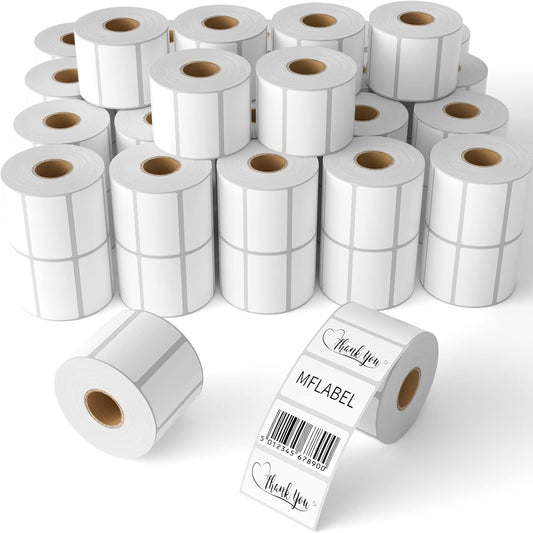 MFLABE 300 Rolls of 1000 2-1/4 x 1-1/4 Inch Direct Thermal Perforated Shipping Labels,SKU Labels