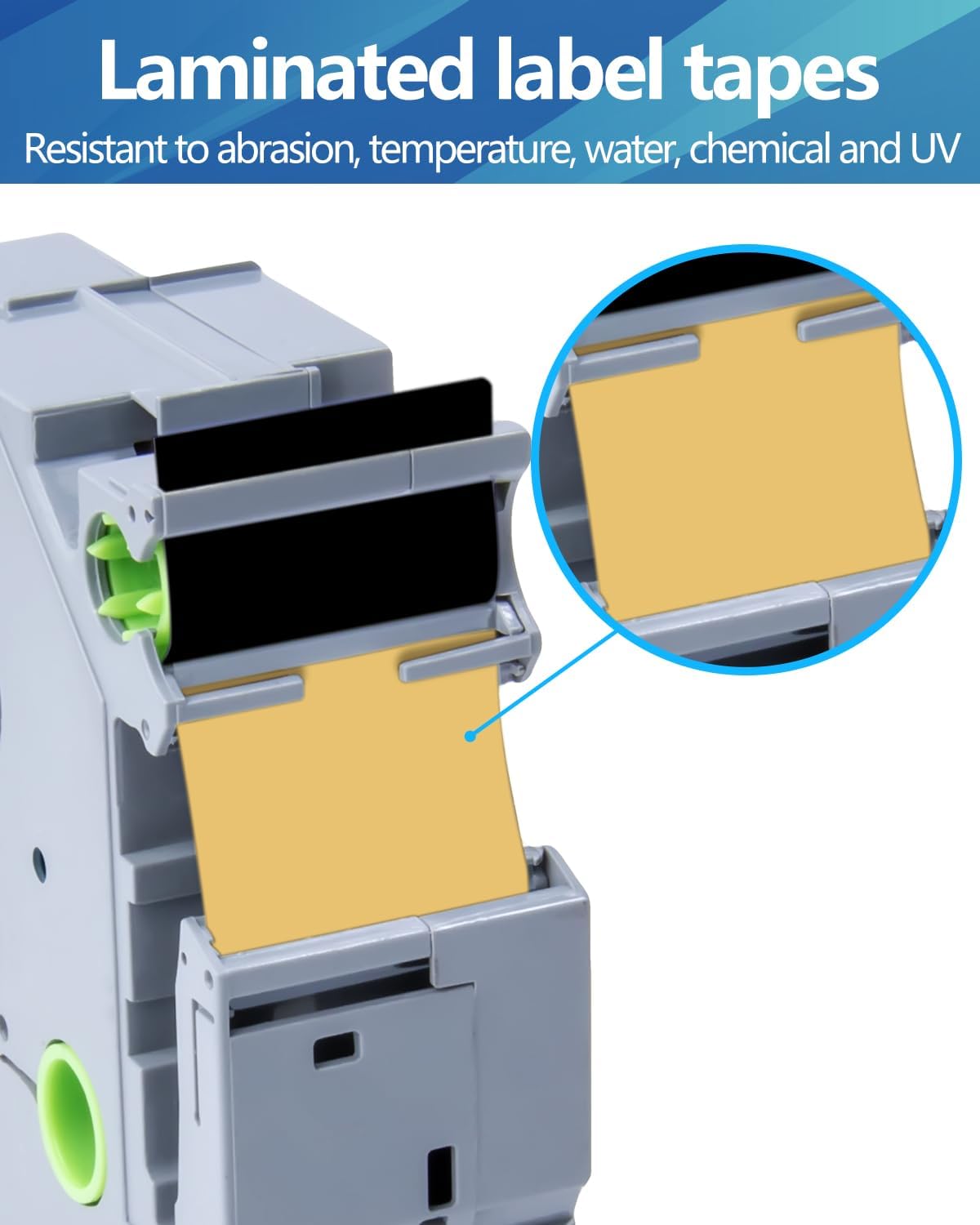 Weemay 3 Pack TZe354 24mm Gold on Black Laminated Label Tape Compatible with Brother Label Maker Tape TZe-354 TZe 354 TZ-354 TZ354 for PTouch PT-E500 PT-D600 PT-P750W PT-P900W Printer, 1 in x 26.2 ft