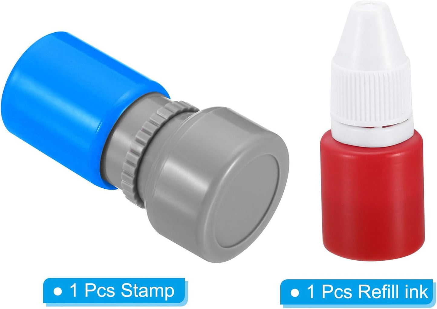 PATIKIL Number Stamps Self Inking, Numeral 19 Number Stamp Teacher Stamp Initial Stamp Ink Stamp for Class Notebook Scrapbooking DIY Craft Style 2, Red Ink