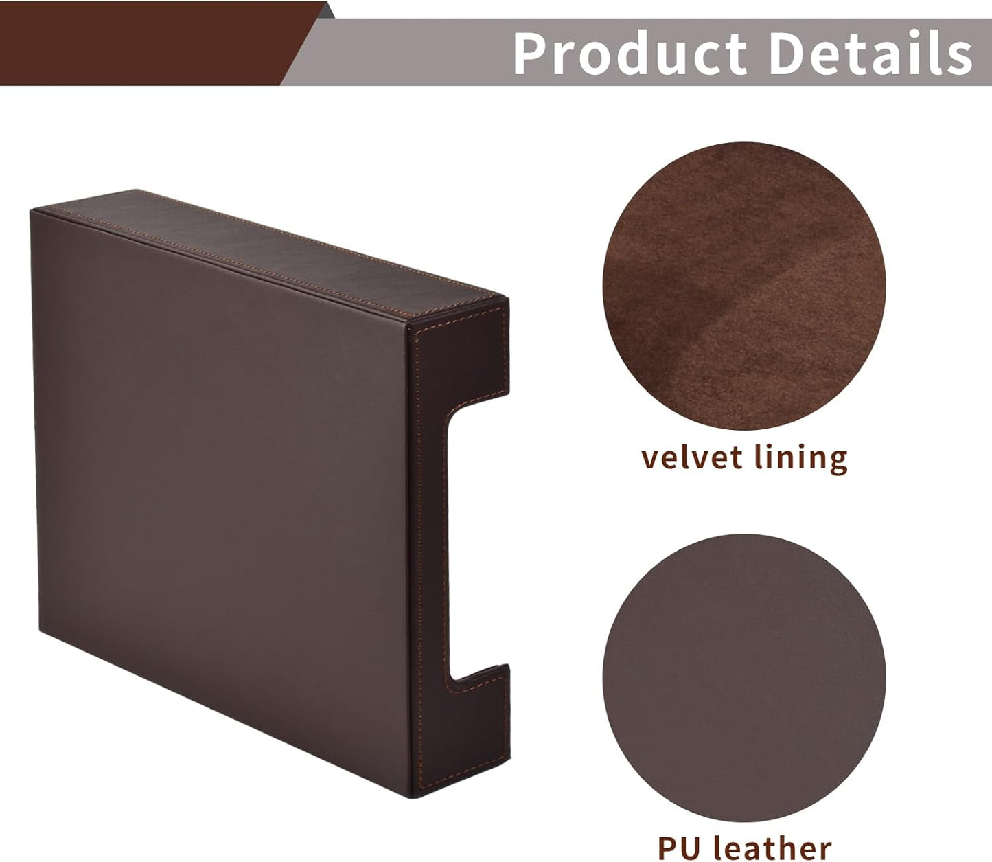 PU Leather Letter Tray - Load Documents Trays Front for Office Desktop Organizer - Desk Magazine, File, A4 Paper Holder - Paper Document File Holder Drak Brown (Drak Brown, A4-Tray)