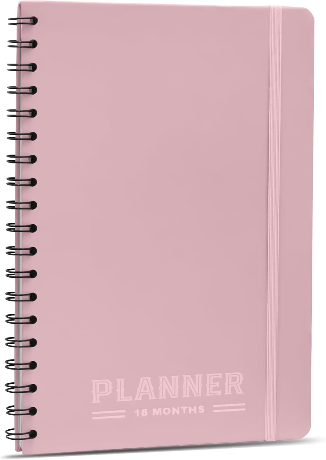 Undated Monthly Planner - 18 Month Calendar Planner Book for School, Office and Home - Simplified Hardcover Blank Planners for Goals, Tasks and Dates - B5(6.9" x 9.8") Pink