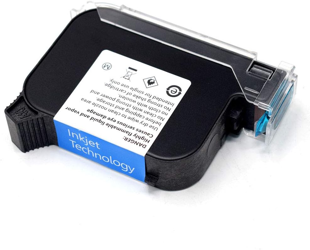 TOAUTO Original Portable Ink Cartridge Quick-Dry Replacement 42ml Ink Cartridge for Handheld Inkjet Printer Coding Machine（Black）