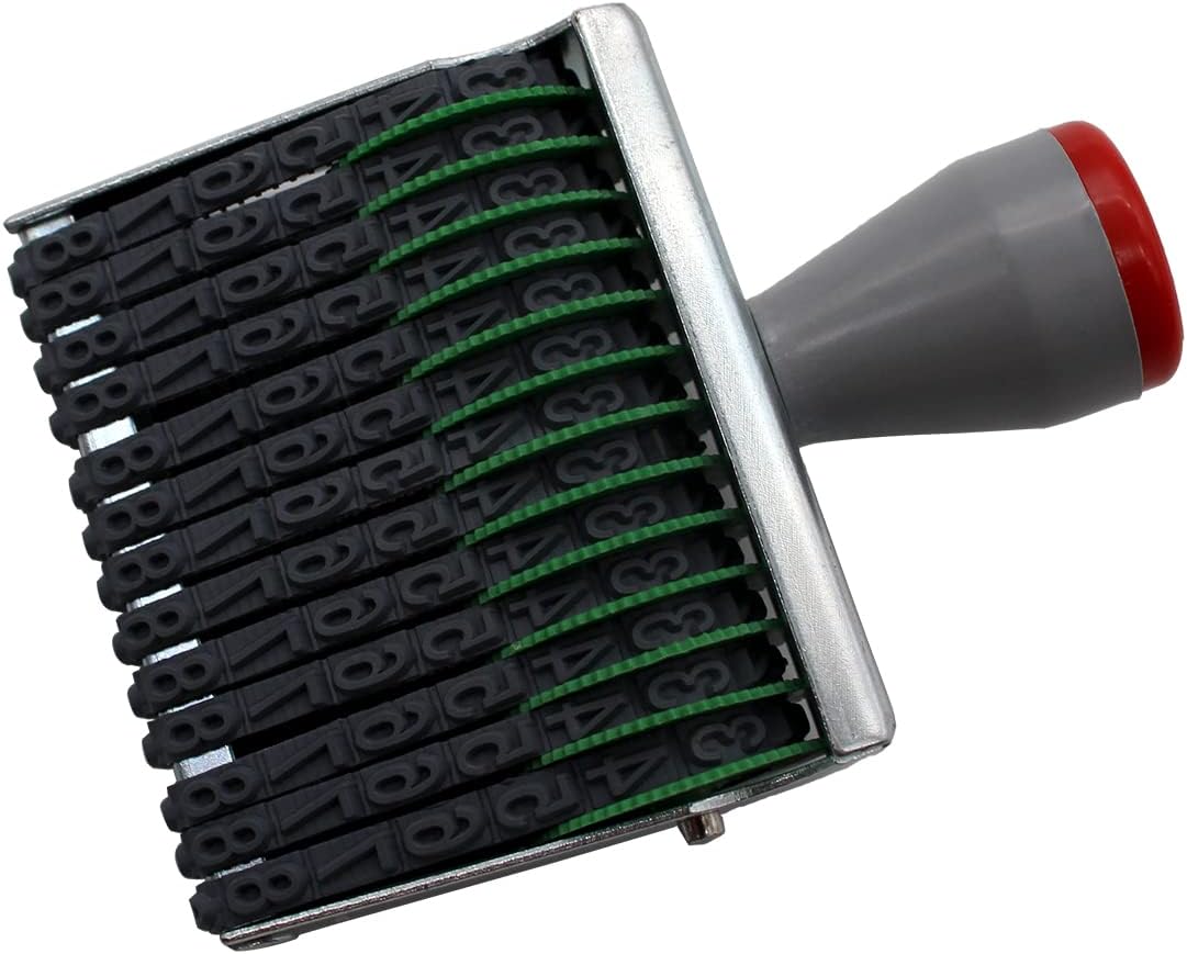 13 Digits Office Stamps,Rubber Number Stamp Business Stamps Changeable Stamp Rolling Wheel Stamp Date Stamp,Multi- Functional Creative Symbol Office Personalized Custom Logo Stamp