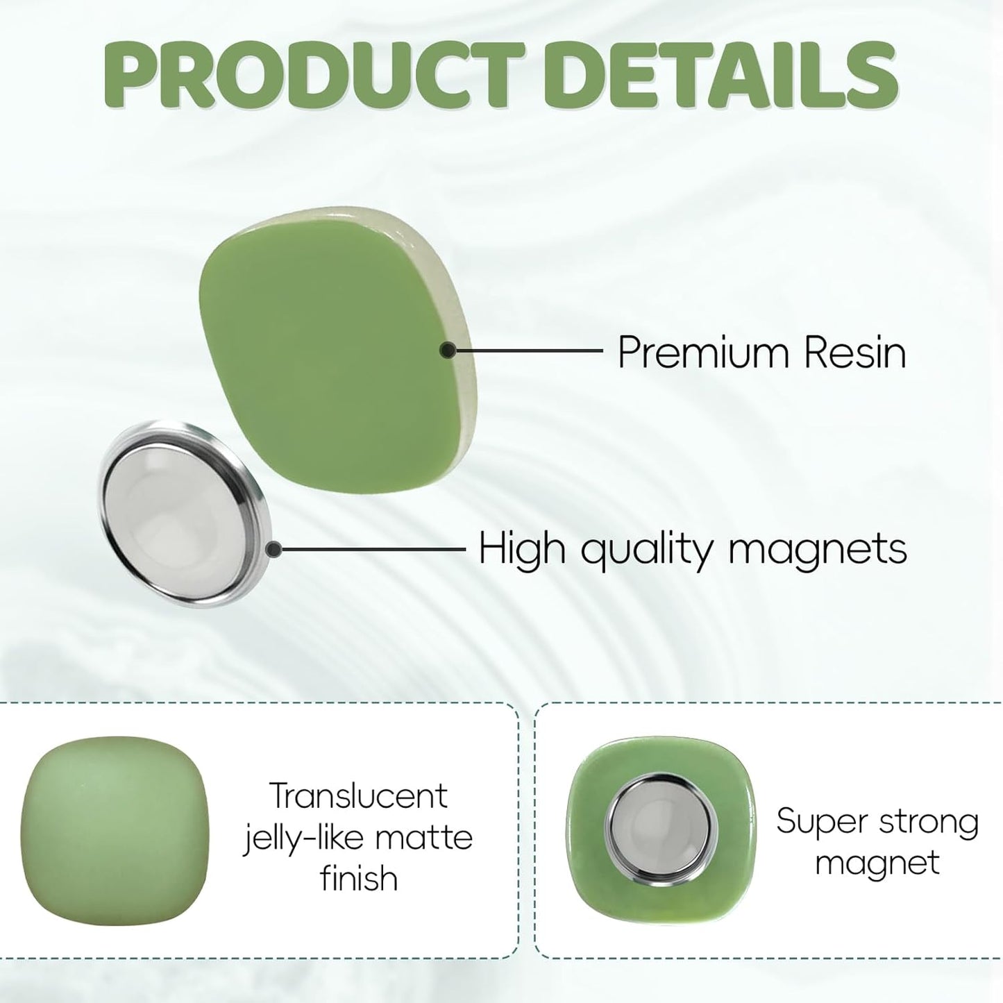 Qualsen Fridge Magnets, Colorful Decorative Cute Refrigerator Magnets for Whiteboard, Locker, Kitchen, Office, Classroom（20 Pcs）