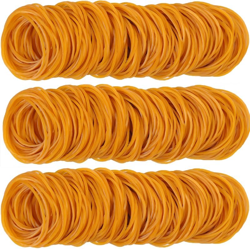 Rubber Bands Size#19 Yellow 500pcs Elastic Rubber Bands Office Supplies