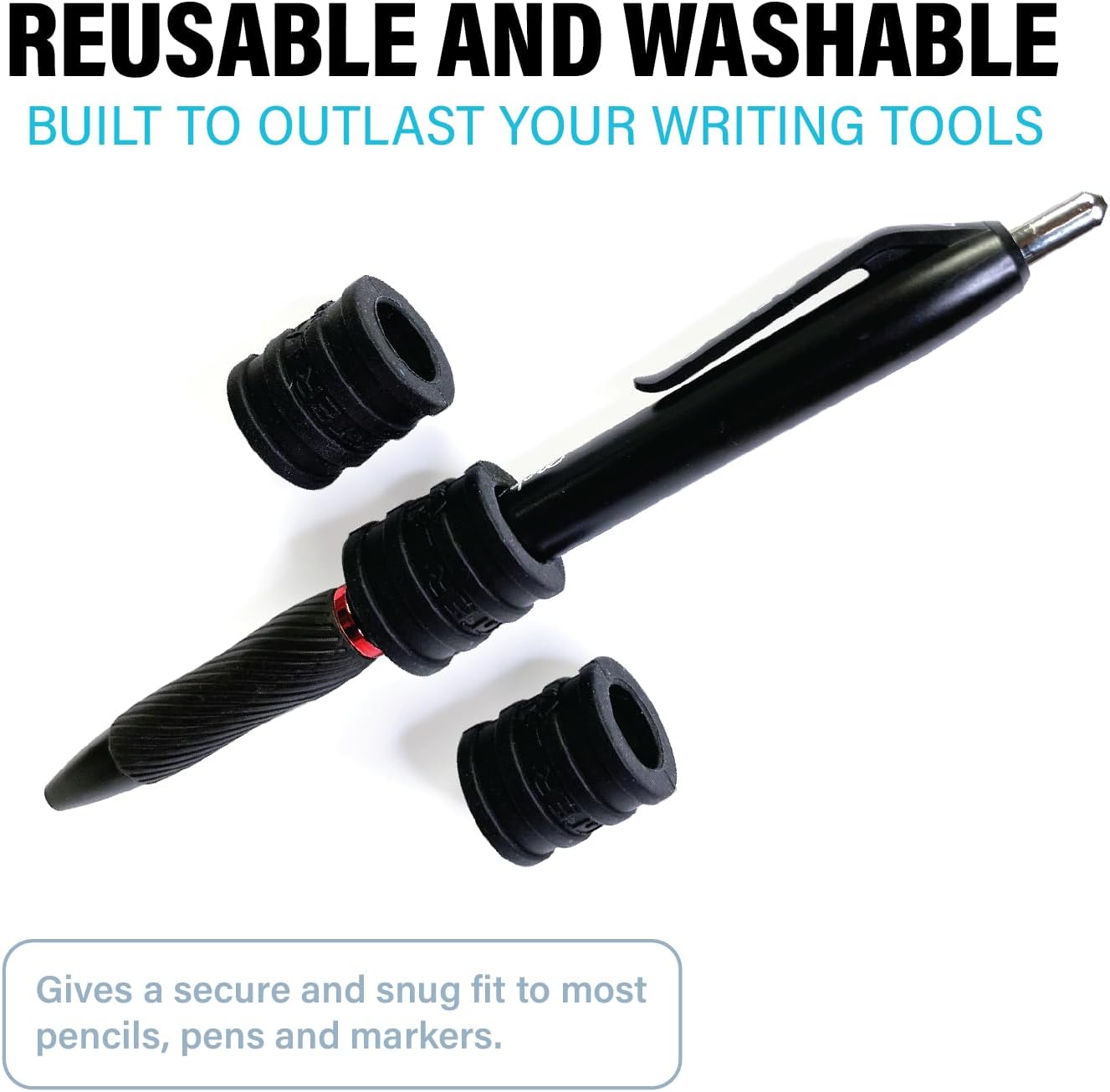 Stick-O Pen Magnetic Pen Pencil Holder - Holds Most pens, Pencils, and Thin Markers. Ideal for Fridges, Task Boards, Workshops, Classrooms, Offices, and Kitchens. (Three Pack)