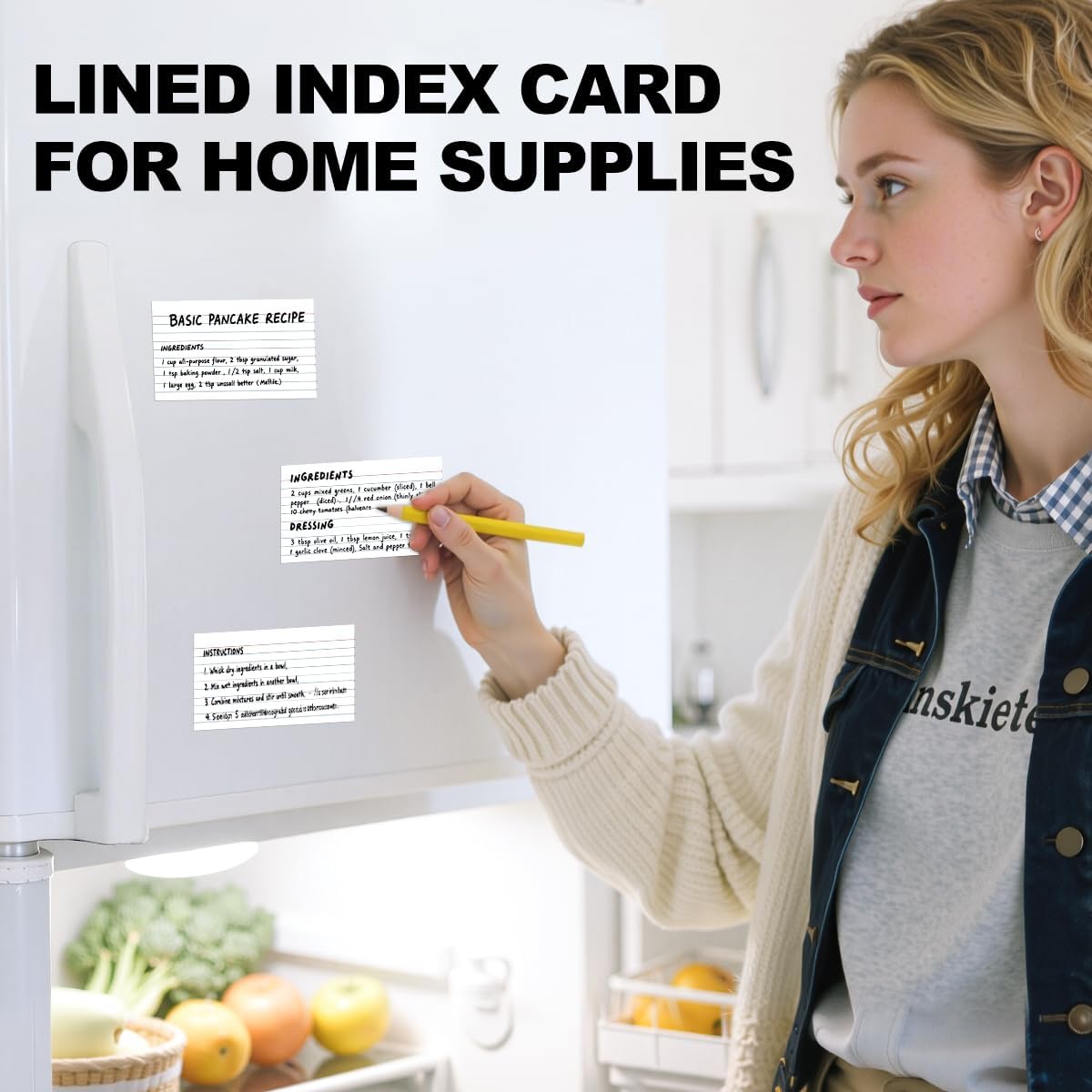 300 Count White Index Cards 3x5 Notecards Bulk Lined Flash Cards for Studying 3 x 5 Index Cards Ruled Notecards Bulk Pack of Note Cards for School Ruled Lined Index Card Flashcards 3x5 Cue Cards